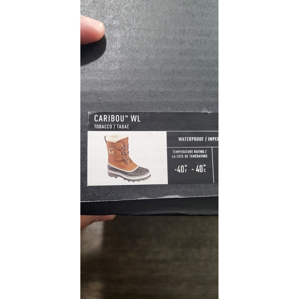 Sorel Caribou Men's Waterproof Winter Boots Size 9 Tobacco Brown Rated -40F New - Picture 16 of 16